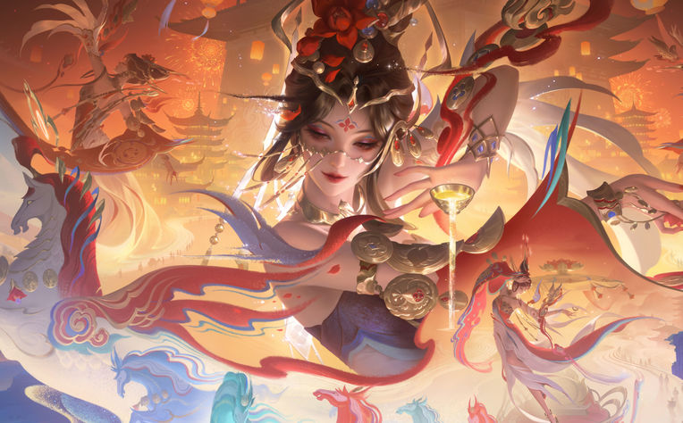 王者荣耀貂蝉神骥聚万邦皮肤